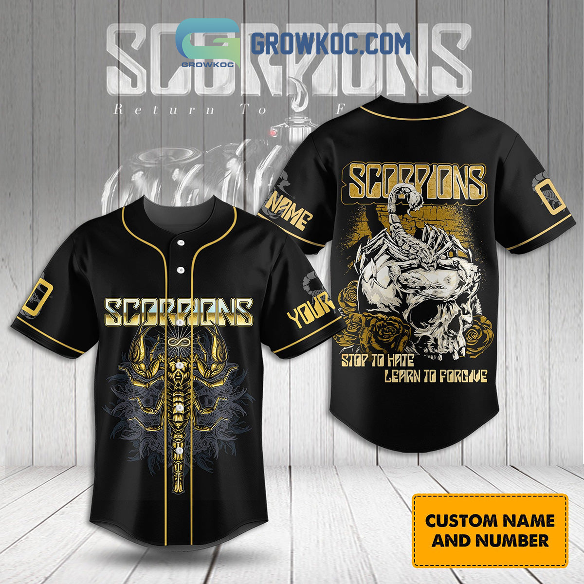 Scorpions Learn To Forgive Personalized Baseball Jersey Unisex T-shirt, Sweatshirt, Hoodie, Long Sleeve Tee - T-Shirt, Sweatshirt, Hoodie