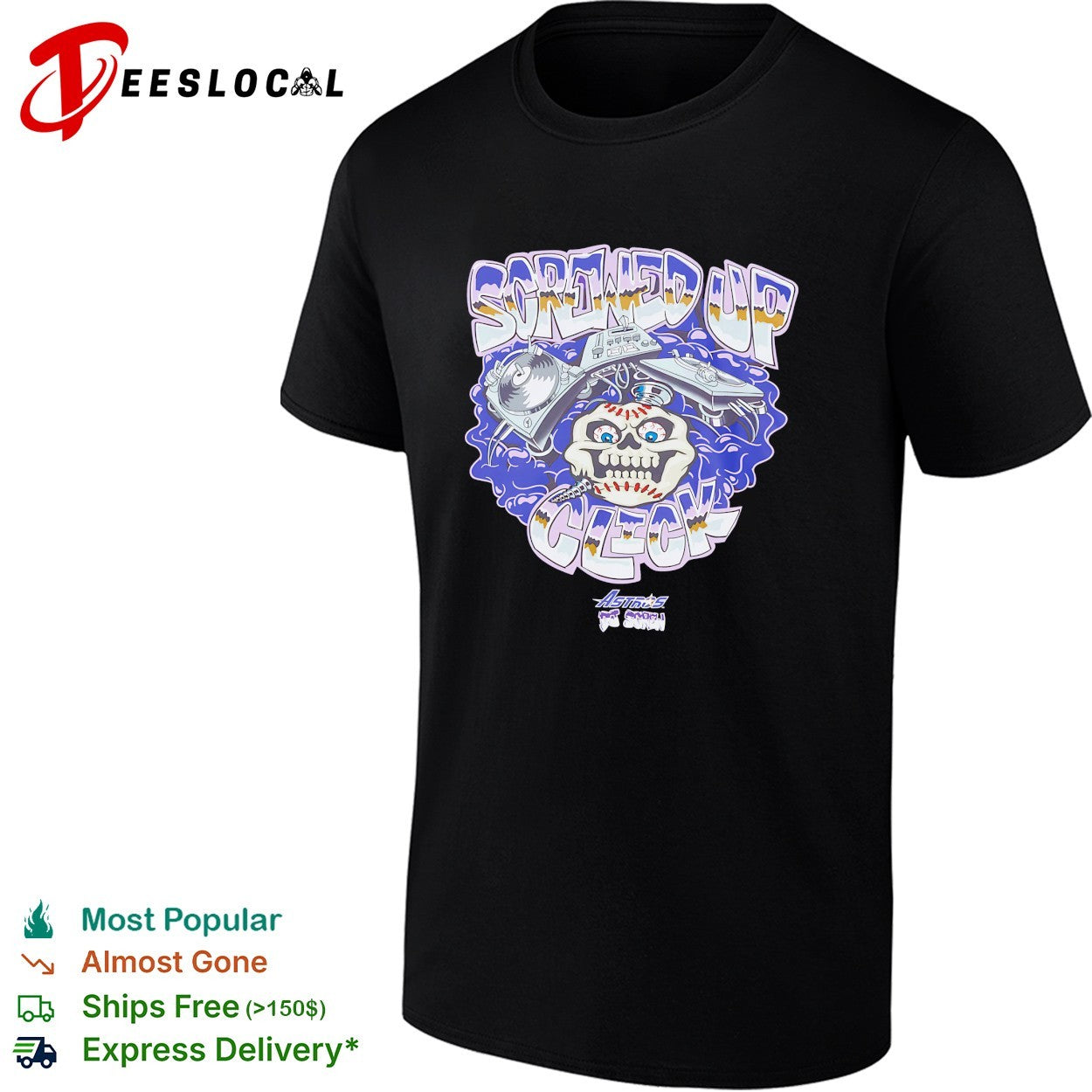Screwed up click skull DJ shirt Unisex T-shirt, Sweatshirt, Hoodie, Long Sleeve Tee - T-Shirt, Sweatshirt, Hoodie