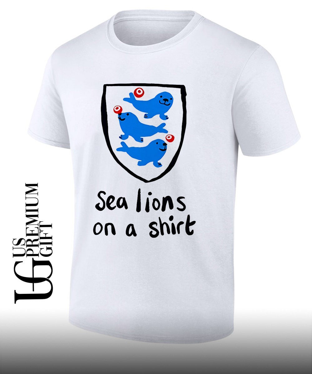 Sea Lions on a shirt England Footbal parody T-shirt Unisex T-shirt, Sweatshirt, Hoodie, Long Sleeve Tee - T-Shirt, Sweatshirt, Hoodie