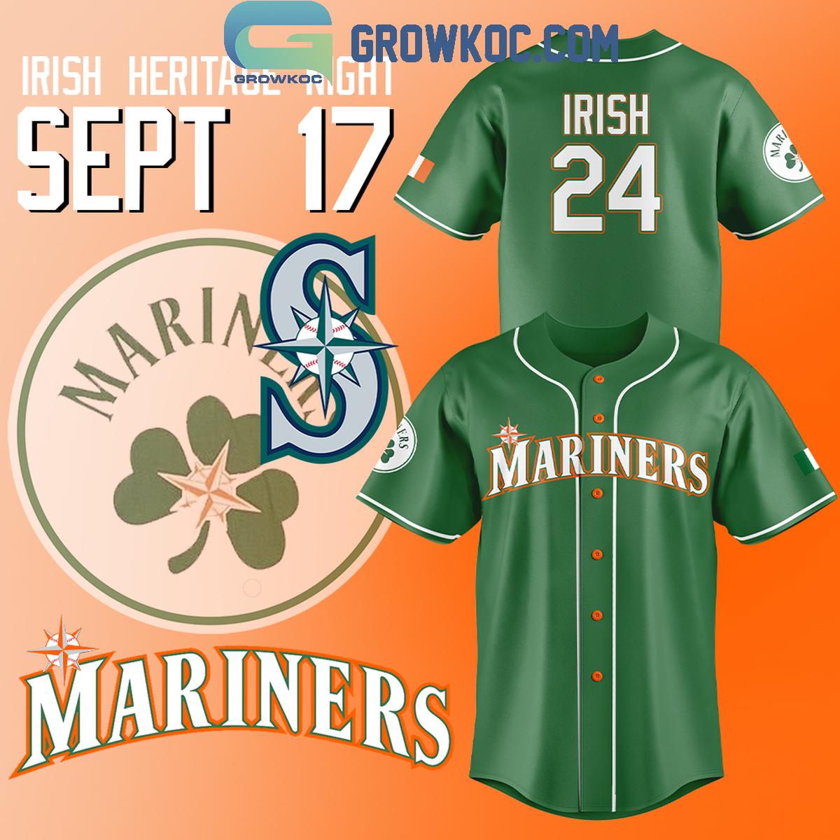Seattle Mariners 2024 Irish Heritage Baseball Jersey Unisex T-shirt, Sweatshirt, Hoodie, Long Sleeve Tee - T-Shirt, Sweatshirt, Hoodie