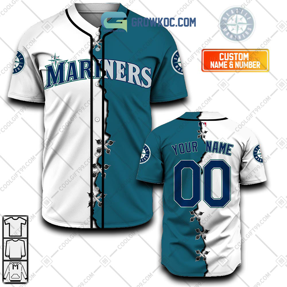 Seattle Mariners MLB Personalized Mix Baseball Jersey Unisex T-shirt, Sweatshirt, Hoodie, Long Sleeve Tee - T-Shirt, Sweatshirt, Hoodie