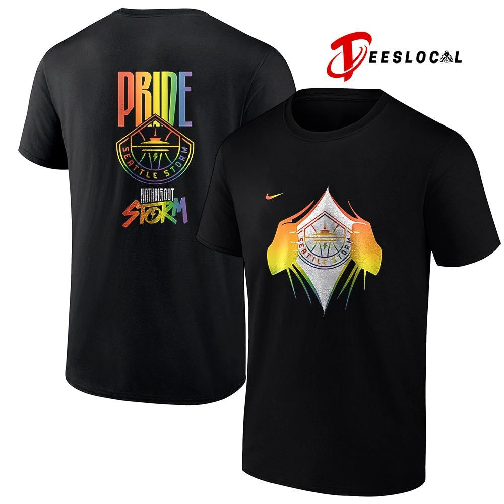 Seattle Storm x Pride nothing but Storm shirt Unisex T-shirt, Sweatshirt, Hoodie, Long Sleeve Tee - T-Shirt, Sweatshirt, Hoodie