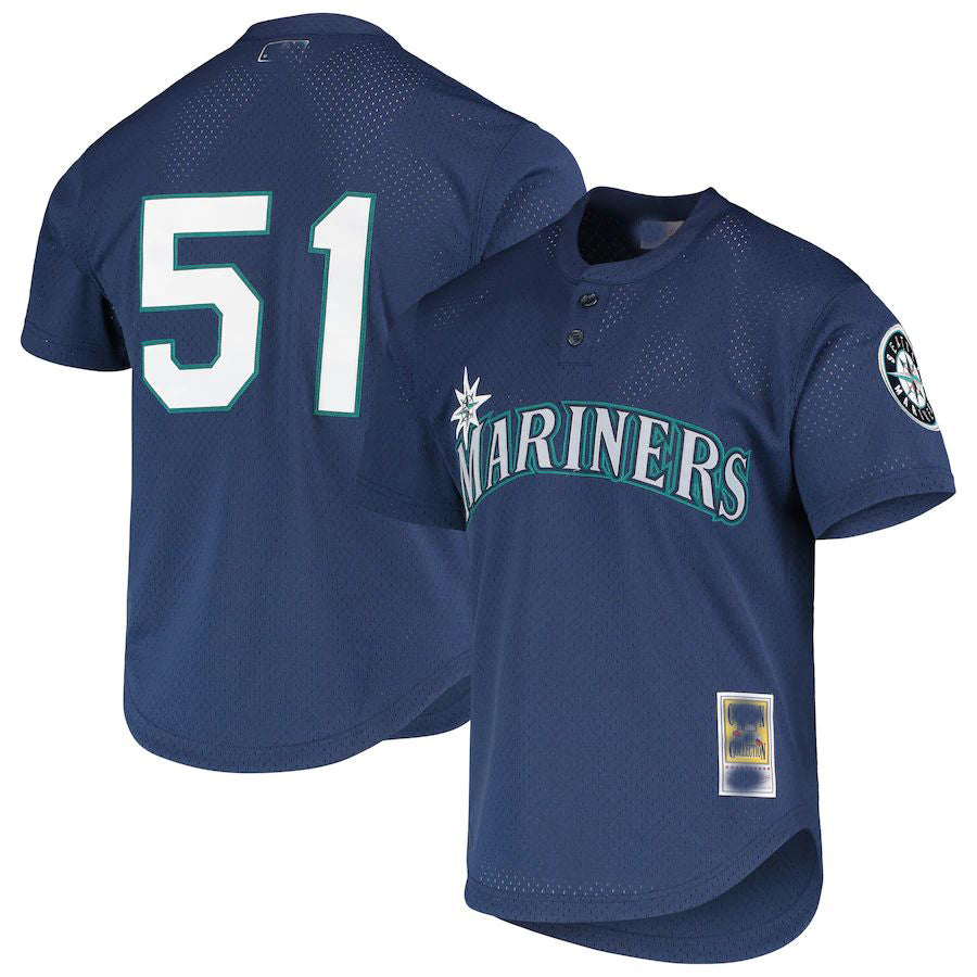 Seattle Mariners #51 Ichiro Suzuki Royal Cooperstown Collection Mesh Batting Practice Jersey Baseball Jerseys baseball jersey product view 1