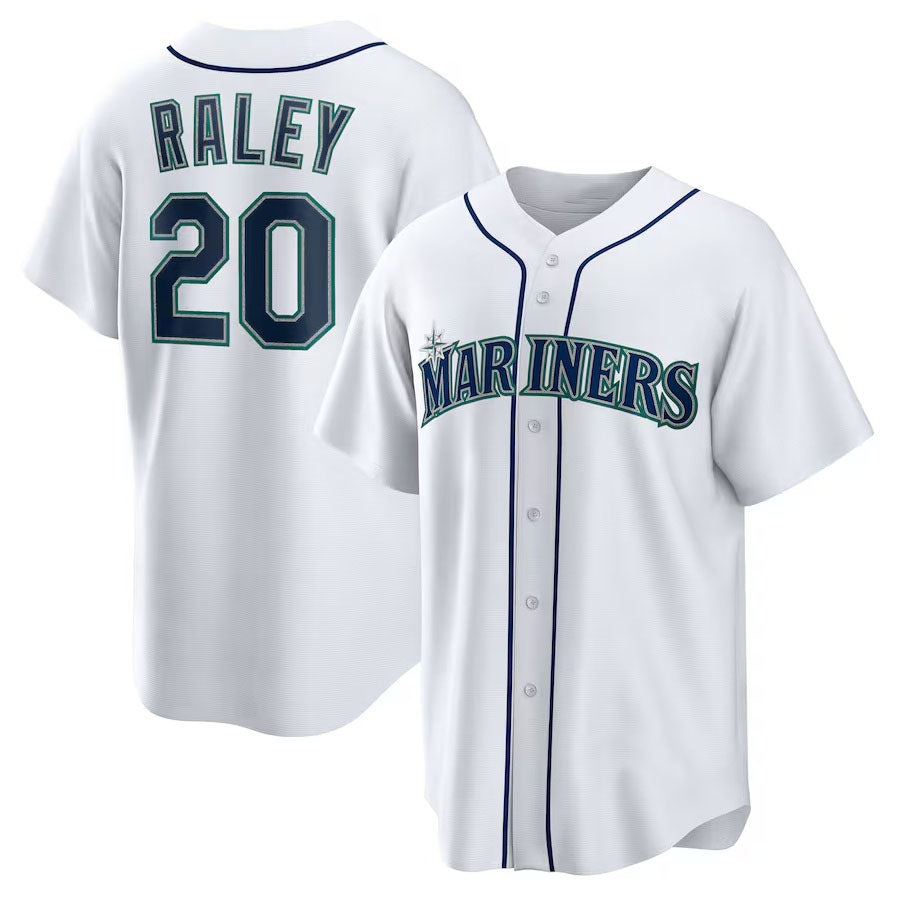 Seattle Mariners #20 Luke Raley Home Replica Jersey - White Stitched Baseball Jersey baseball jersey product view 1