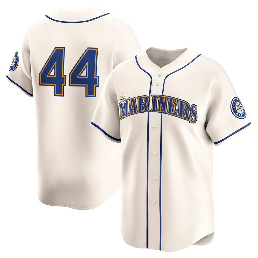 Seattle Mariners #44 Julio Rodriguez Alternate Limited - Cream Stitched Baseball Jersey baseball jersey product view 1