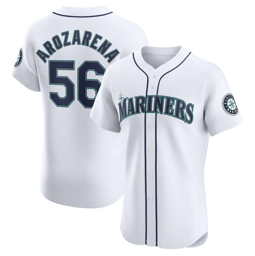 Seattle Mariners #56 Randy Arozarena Home Elite Player Jersey - White Stitched Baseball Jersey baseball jersey product view 1