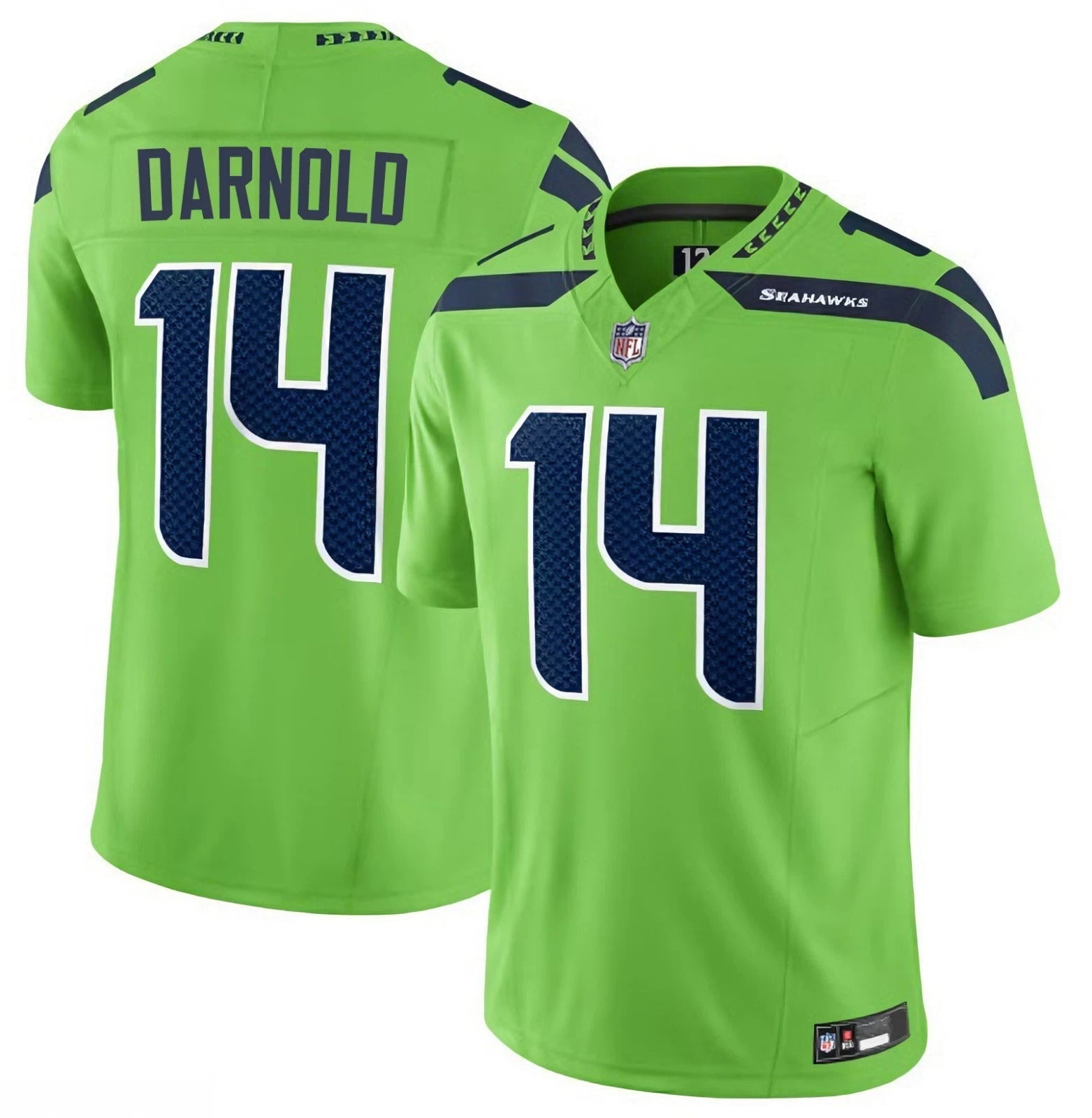 Sam Darnold Seattle Seahawks Alternate Jersey - Neon Green football jersey product view 1