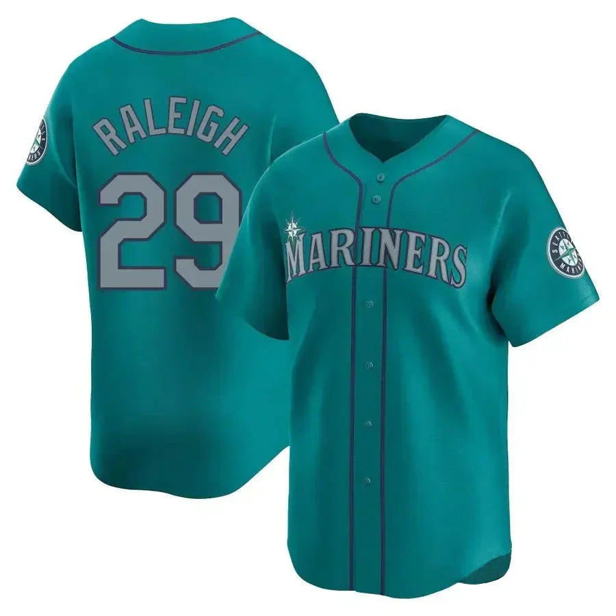 Cal Raleigh Seattle Mariners Jersey - Green baseball jersey product view 1