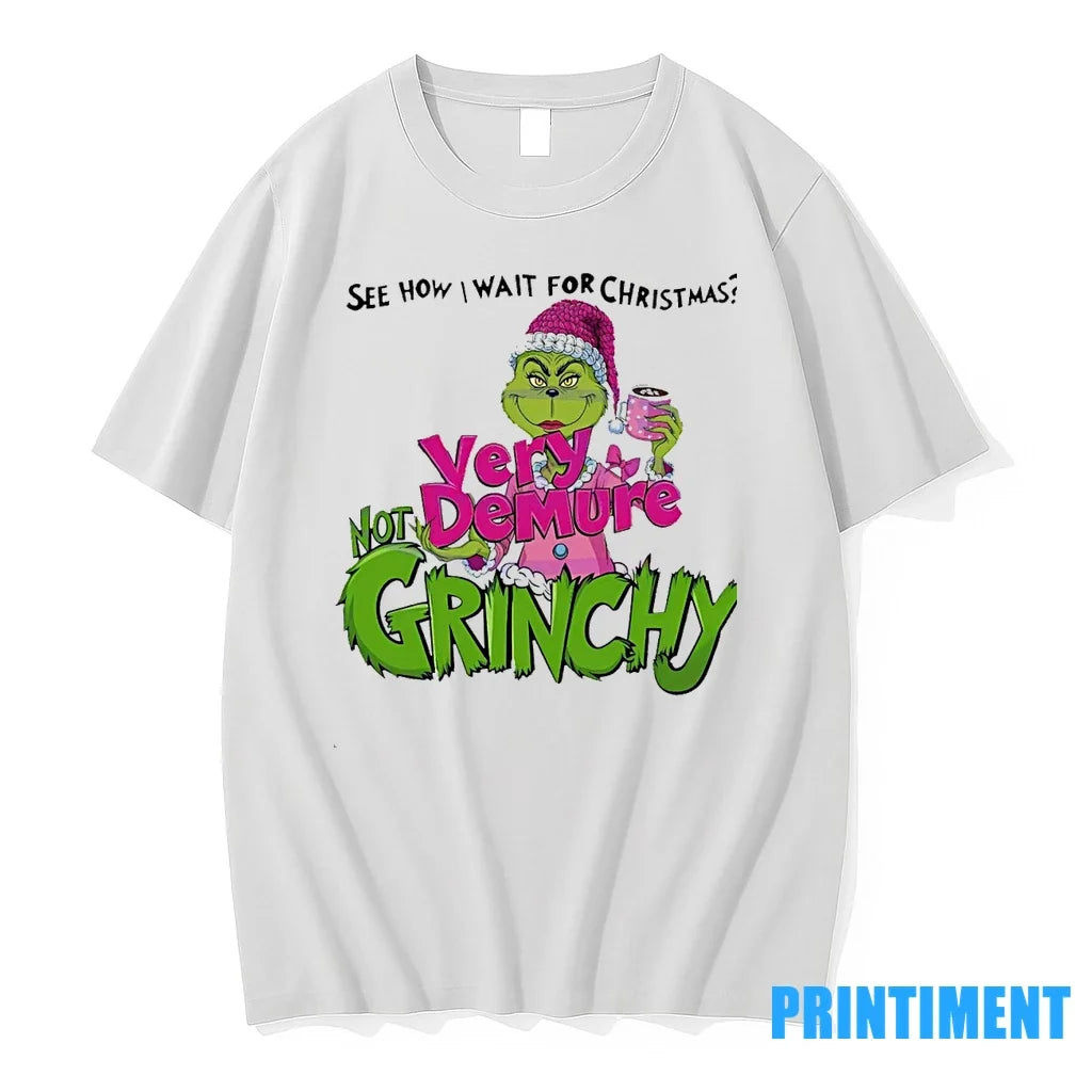 See How I Wait Very Demure Not Grinchy Grinchmas Coffee Lover Funny T-Shirts, Hoodie, Sweatshirt - T-Shirt, Sweatshirt, Hoodie