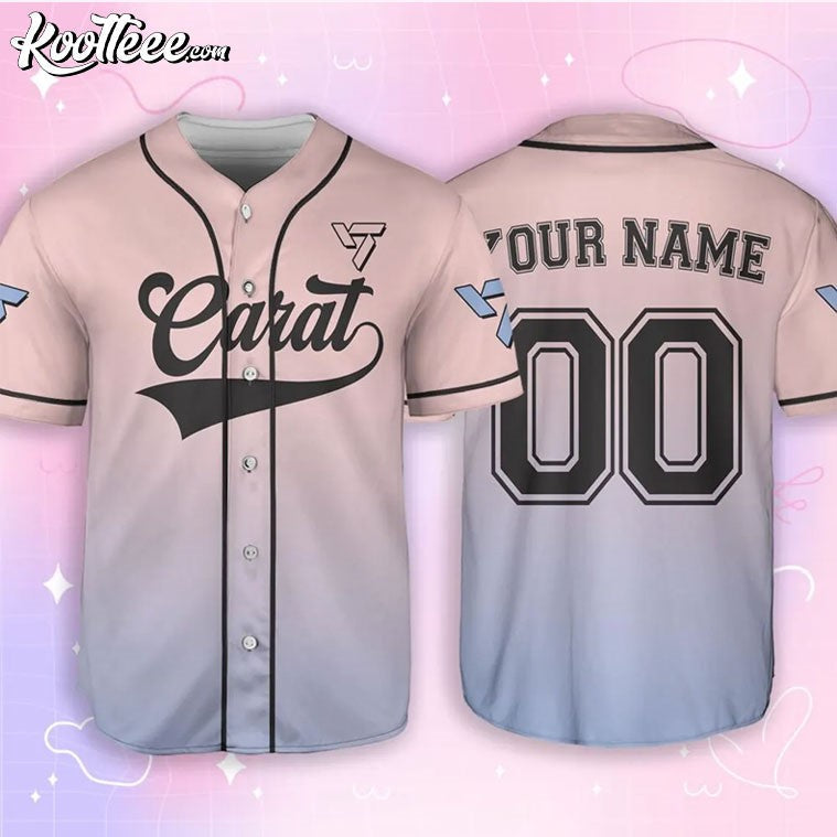 Seventeen Carat Fan Gift Custom Baseball Jersey Unisex T-shirt, Sweatshirt, Hoodie, Long Sleeve Tee - T-Shirt, Sweatshirt, Hoodie