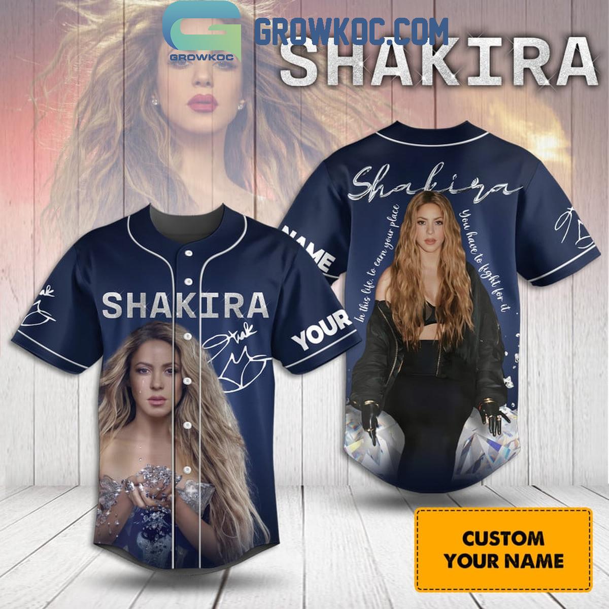 Shakira You Have To Fight For It Personalized Baseball Jersey Unisex T-shirt, Sweatshirt, Hoodie, Long Sleeve Tee - T-Shirt, Sweatshirt, Hoodie