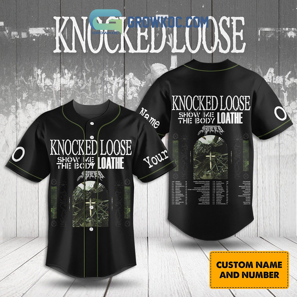Show Me The Body Loathe Knocked Loose Personalized Baseball Jersey Unisex T-shirt, Sweatshirt, Hoodie, Long Sleeve Tee - T-Shirt, Sweatshirt, Hoodie