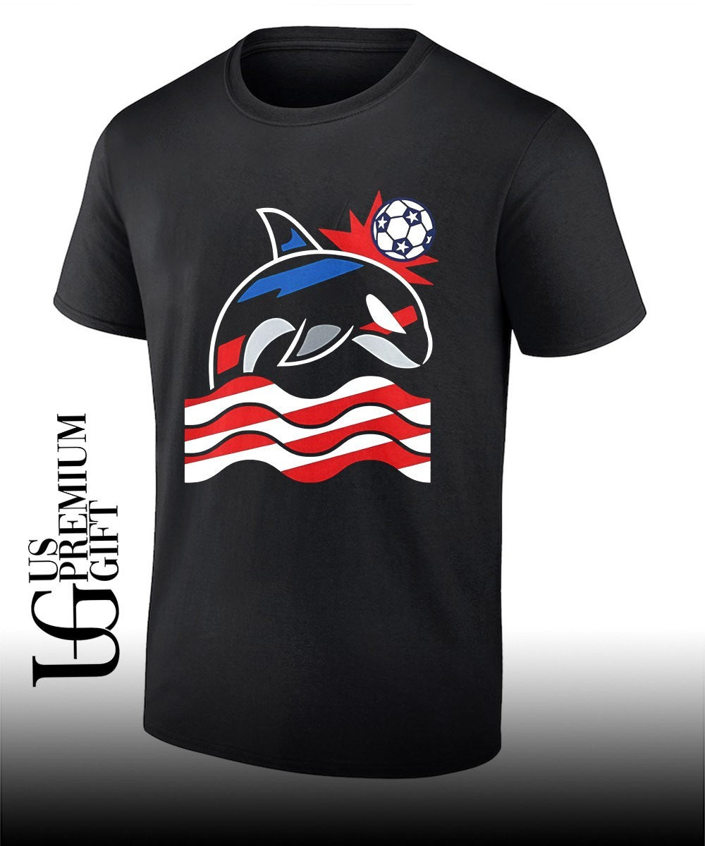 Simply Wild Whale Stars and Stripes Soccer shirt Unisex T-shirt, Sweatshirt, Hoodie, Long Sleeve Tee - T-Shirt, Sweatshirt, Hoodie