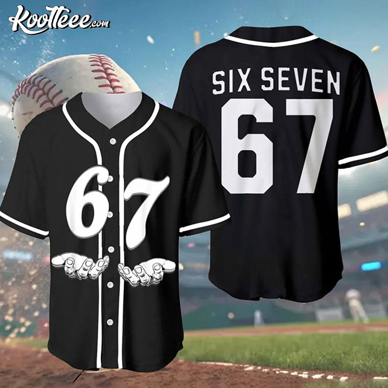 Six Seven Meme 6 7 Funny Baseball Jersey Unisex T-shirt, Sweatshirt, Hoodie, Long Sleeve Tee - T-Shirt, Sweatshirt, Hoodie