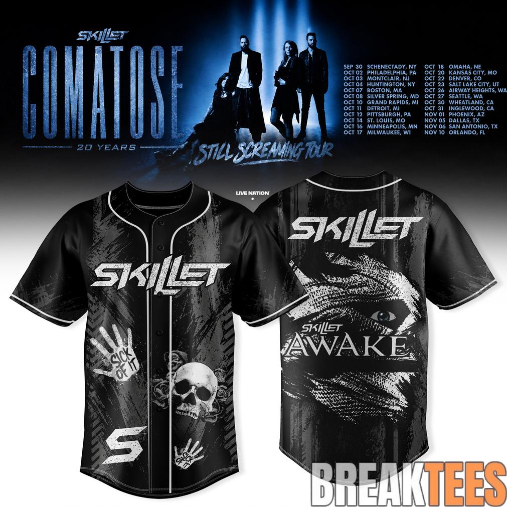 Skillet Comatose 20 Years Special Baseball Jersey Unisex T-shirt, Sweatshirt, Hoodie, Long Sleeve Tee - T-Shirt, Sweatshirt, Hoodie