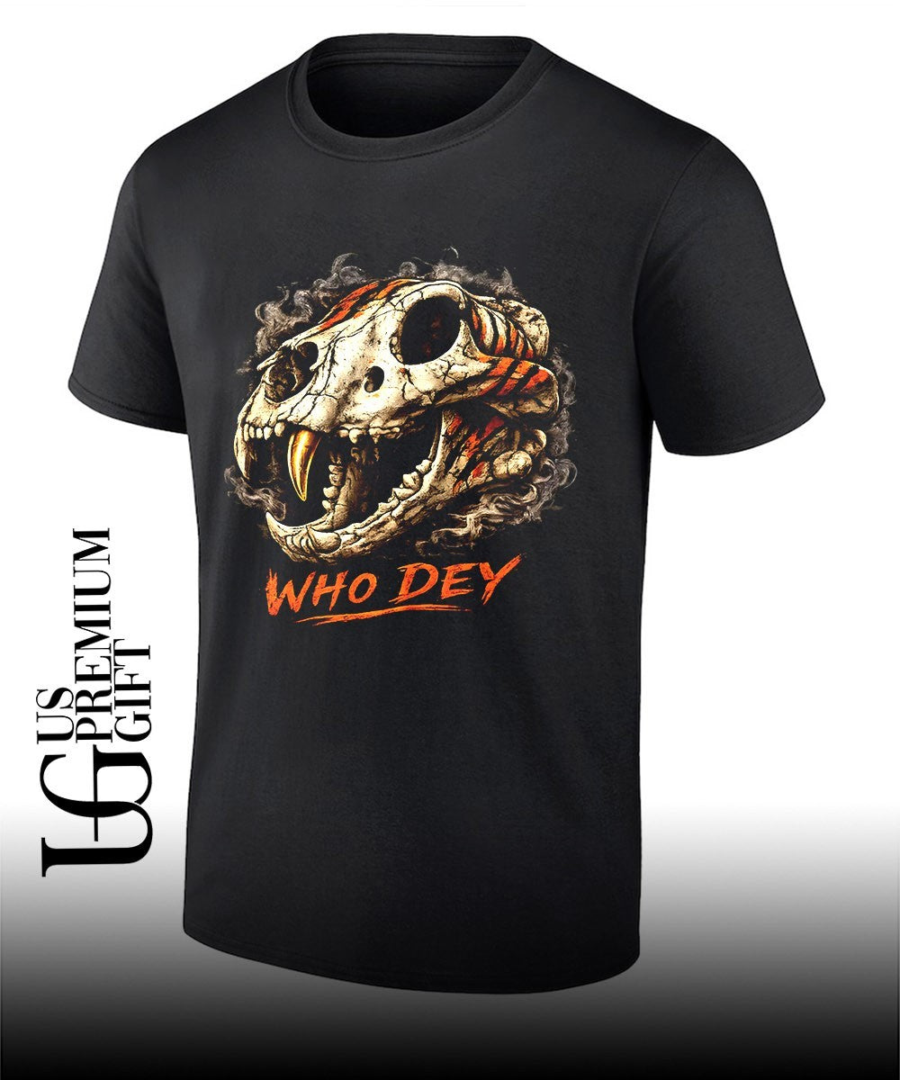 Skull Tiger who Dey Cincinnati Bengal shirt Unisex T-shirt, Sweatshirt, Hoodie, Long Sleeve Tee - T-Shirt, Sweatshirt, Hoodie