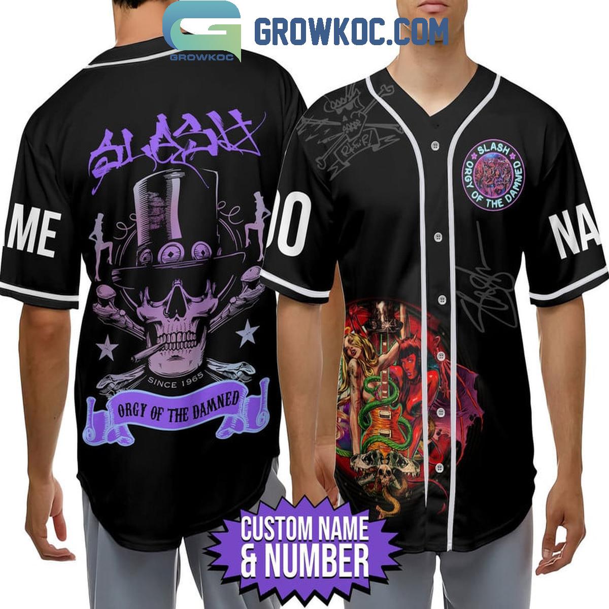 Slash Orgy Of The Damned Personalized Baseball Jersey Unisex T-shirt, Sweatshirt, Hoodie, Long Sleeve Tee - T-Shirt, Sweatshirt, Hoodie