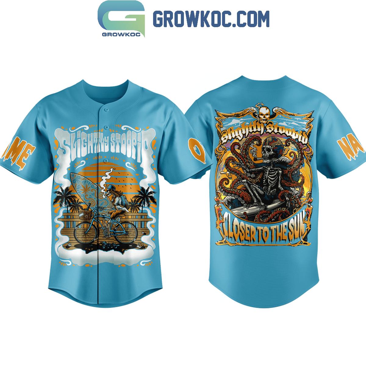 Slightly Stoopid Closer To The Sun Personalized Baseball Jersey Unisex T-shirt, Sweatshirt, Hoodie, Long Sleeve Tee - T-Shirt, Sweatshirt, Hoodie