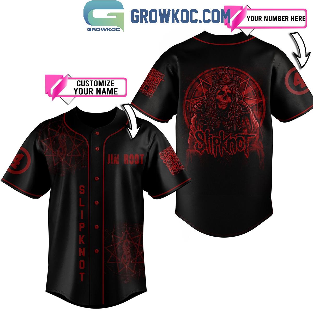 Slipknot Pulse Of The Maggots Personalized Baseball Jersey Unisex T-shirt, Sweatshirt, Hoodie, Long Sleeve Tee - T-Shirt, Sweatshirt, Hoodie