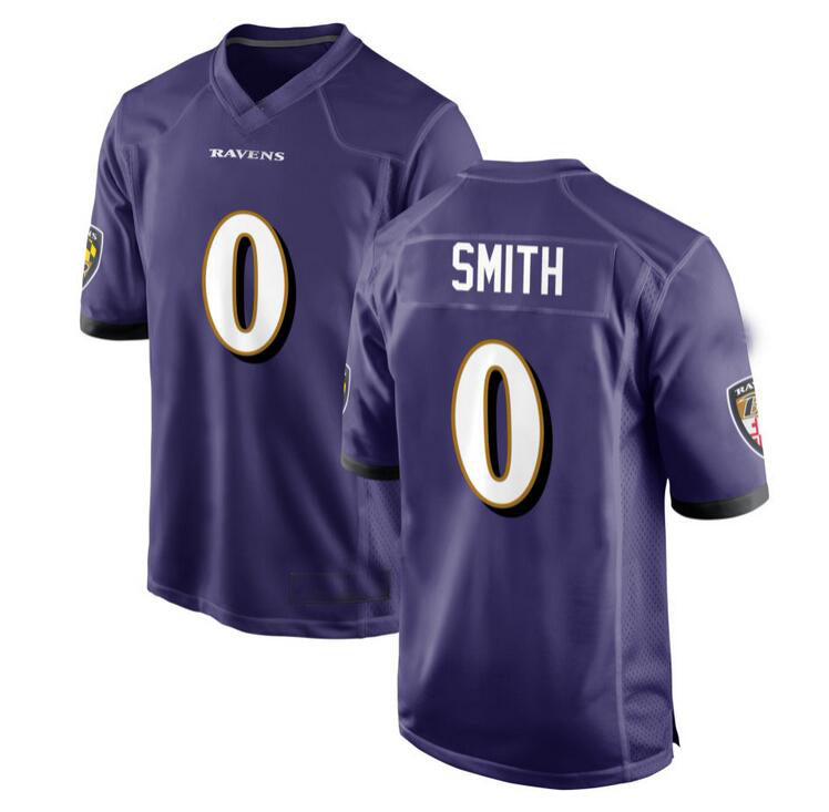 B.Ravens #0 Roquan Smith purple Alternate Game Player Jersey Stitched American Football Jerseys football jersey product view 1