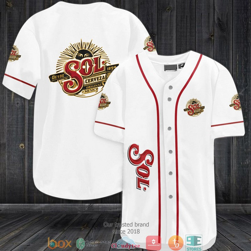 BEST Sol Cerveza Beer Baseball Jersey Unisex T-shirt, Sweatshirt, Hoodie, Long Sleeve Tee - T-Shirt, Sweatshirt, Hoodie