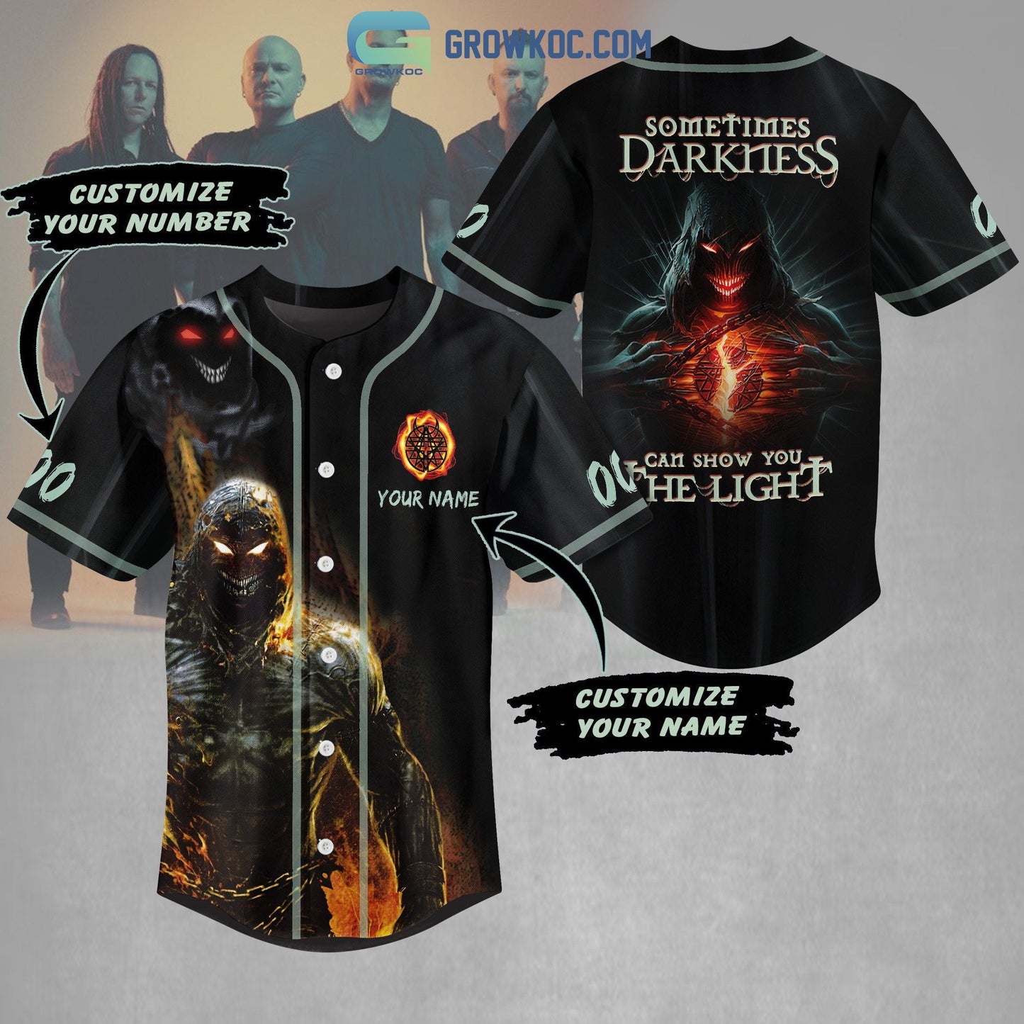 Sometimes Darkness Can Show You The Light Personalized Baseball Jersey Unisex T-shirt, Sweatshirt, Hoodie, Long Sleeve Tee - T-Shirt, Sweatshirt, Hoodie