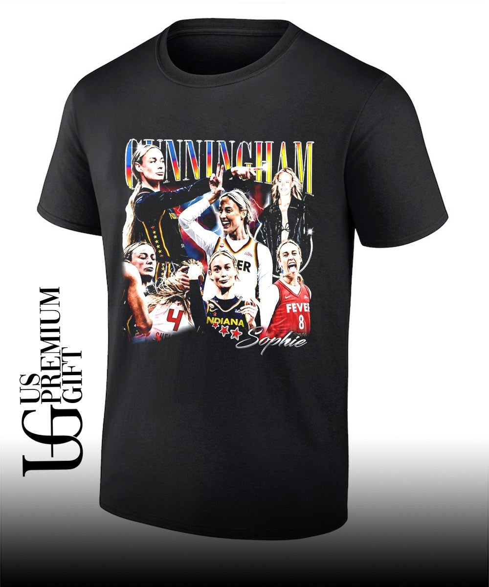 Sophie Cunningham pointing Indiana Fever WNBA signature graphic shirt Unisex T-shirt, Sweatshirt, Hoodie, Long Sleeve Tee - T-Shirt, Sweatshirt, Hoodie