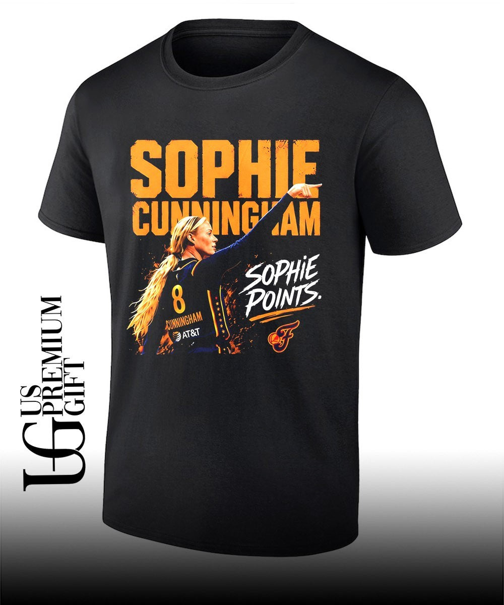 Sophie Cunningham pointing sophie points Indiana Fever WNBA 2026 shirt Unisex T-shirt, Sweatshirt, Hoodie, Long Sleeve Tee - T-Shirt, Sweatshirt, Hoodie