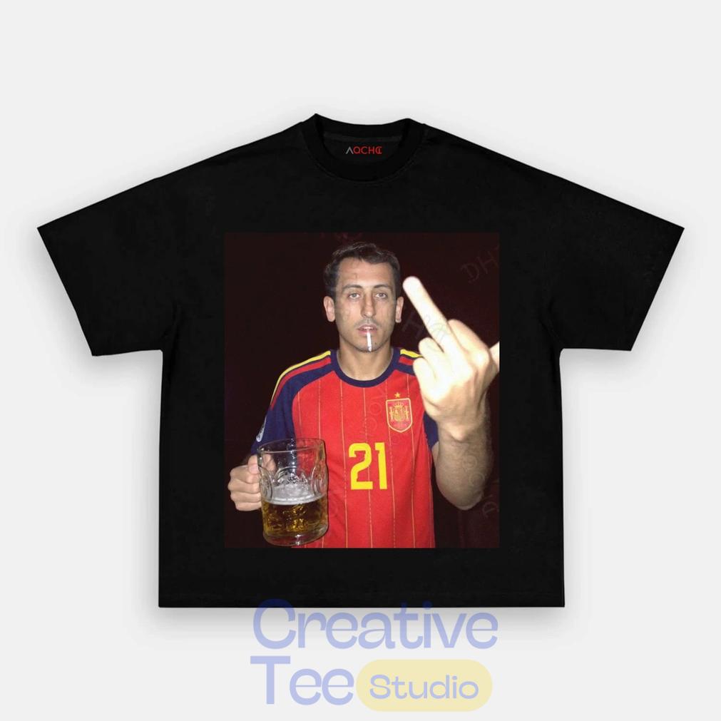 Spain Football Oyarzabal Drunk Middle Finger T-Shirt Unisex T-shirt, Sweatshirt, Hoodie, Long Sleeve Tee - T-Shirt, Sweatshirt, Hoodie