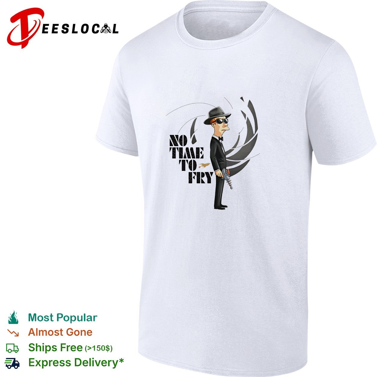 Spy holding fish no time to fry shirt Unisex T-shirt, Sweatshirt, Hoodie, Long Sleeve Tee - T-Shirt, Sweatshirt, Hoodie