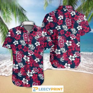 St Louis Cardinals Hawaiian Shirt Tropical Red Flower, Cardinals Hawaiian Shirt Unisex T-shirt, Sweatshirt, Hoodie, Long Sleeve Tee - T-Shirt, Sweatshirt, Hoodie