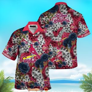 St Louis Cardinals MLB Leopard Rose Hawaiian Shirt Saleoff, St Louis Cardinals Hawaiian Shirt - T-Shirt, Sweatshirt, Hoodie