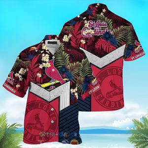 St. Louis Cardinals MLB Tropical Hawaiian Shirt Summer Beach Gift, St Louis Cardinals Hawaiian Shirt - T-Shirt, Sweatshirt, Hoodie