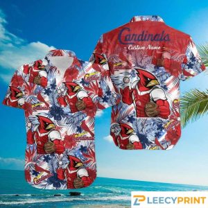 St Louis Cardinals Tropical Floral Custom Aloha Hawaiian Shirt, Cardinals Hawaiian Shirt Unisex T-shirt, Sweatshirt, Hoodie, Long Sleeve Tee - T-Shirt, Sweatshirt, Hoodie
