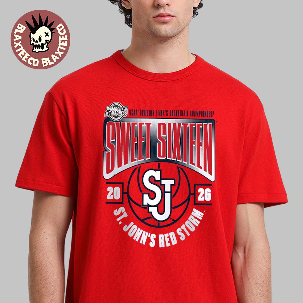 St. Johns Red Storm Mens Basketball 2026 NCAA March Madness Sweet 16 First Time Since 1999 T-Shirt - T-Shirt, Sweatshirt, Hoodie