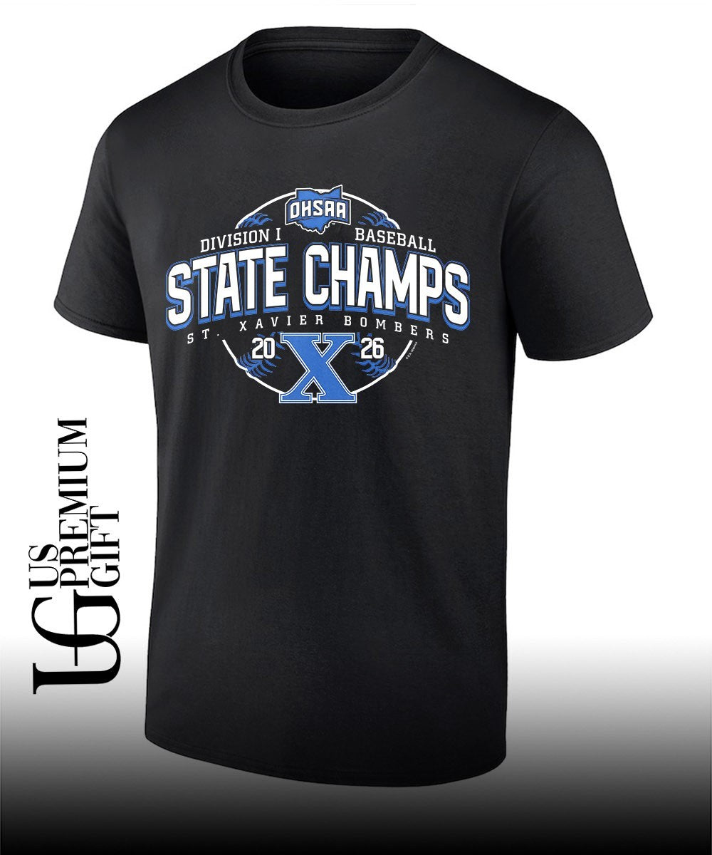 St. Xavier Bombers 2026 OHSAA Baseball Division 1 State Champions shirt Unisex T-shirt, Sweatshirt, Hoodie, Long Sleeve Tee - T-Shirt, Sweatshirt, Hoodie