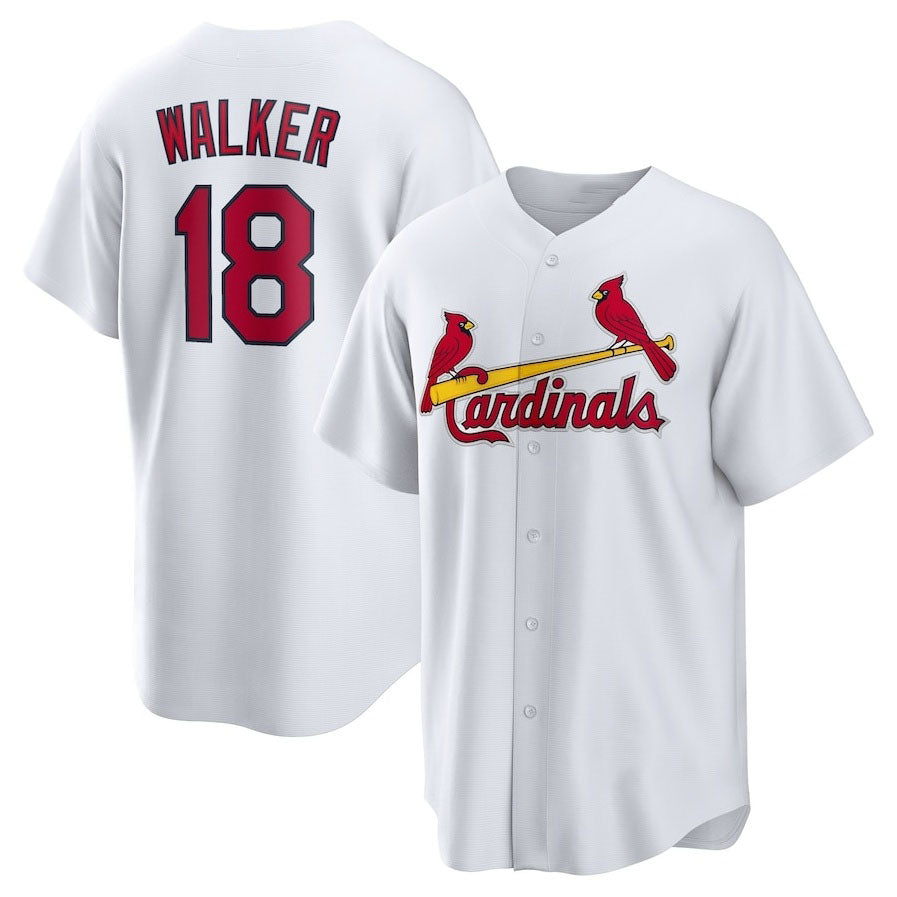 St. Louis Cardinals #18 Jordan Walker Home Official Replica Player Jersey - White Stitched Baseball Jersey baseball jersey product view 1