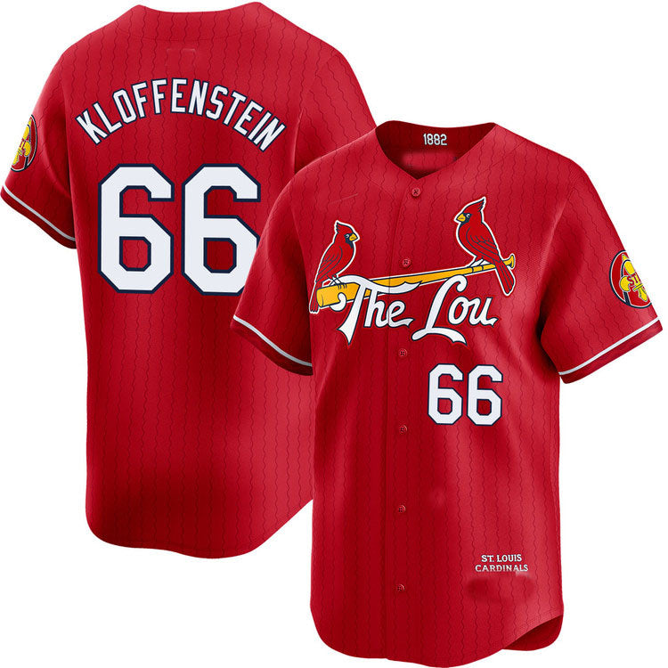 St. Louis Cardinals #66 Adam Kloffenstein City Connect Limited Jersey Baseball Jerseys baseball jersey product view 1