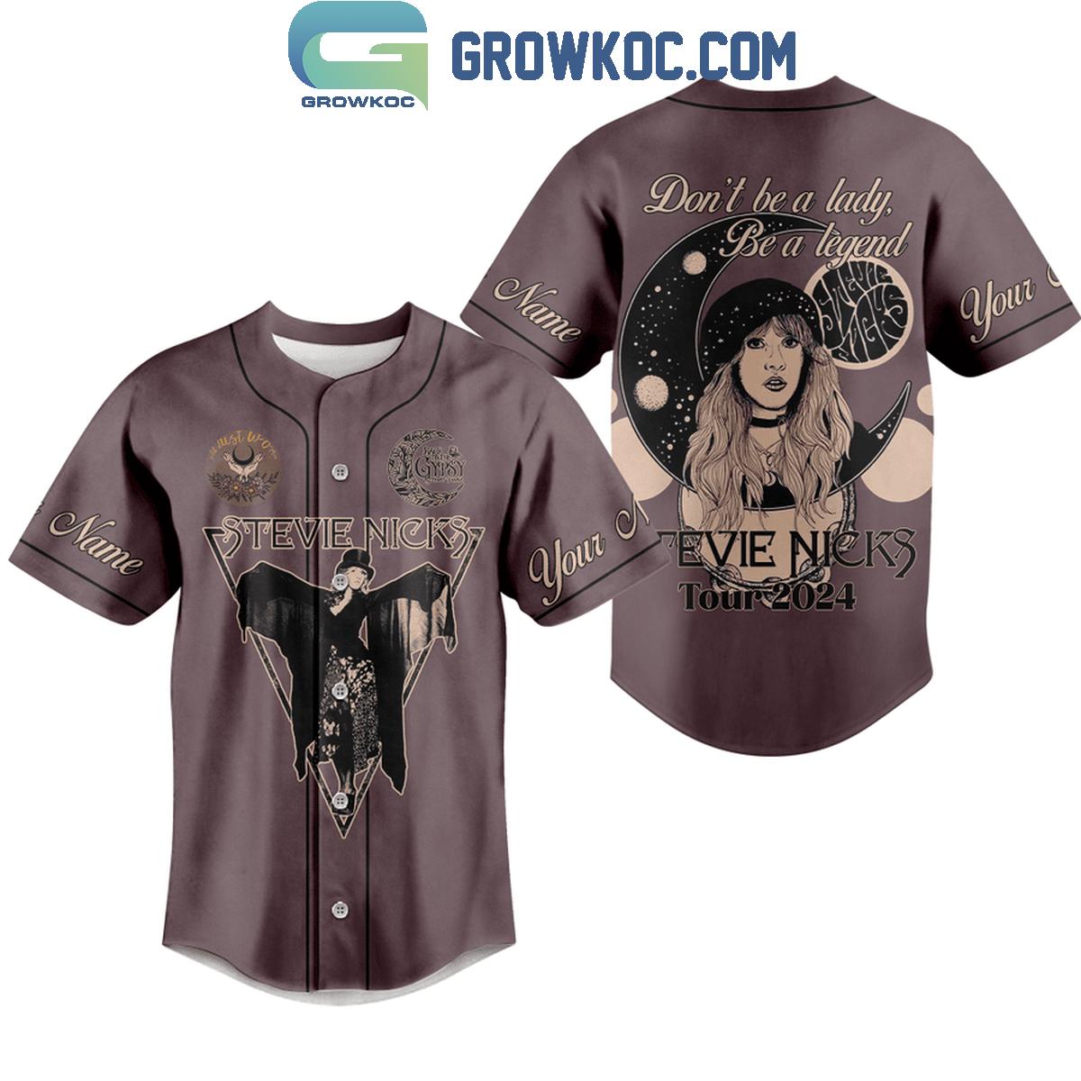 Stevie Nicks Dont Be A Lady Be A Legend Personalized Baseball Jersey Unisex T-shirt, Sweatshirt, Hoodie, Long Sleeve Tee - T-Shirt, Sweatshirt, Hoodie