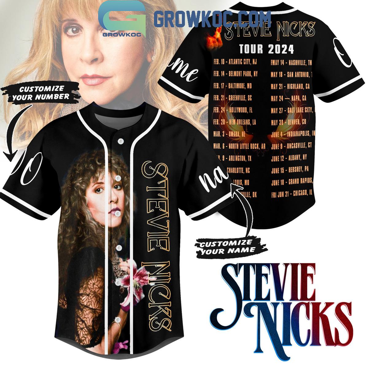 Stevie Nicks Tour 2024 Personalized Baseball Jersey Unisex T-shirt, Sweatshirt, Hoodie, Long Sleeve Tee - T-Shirt, Sweatshirt, Hoodie