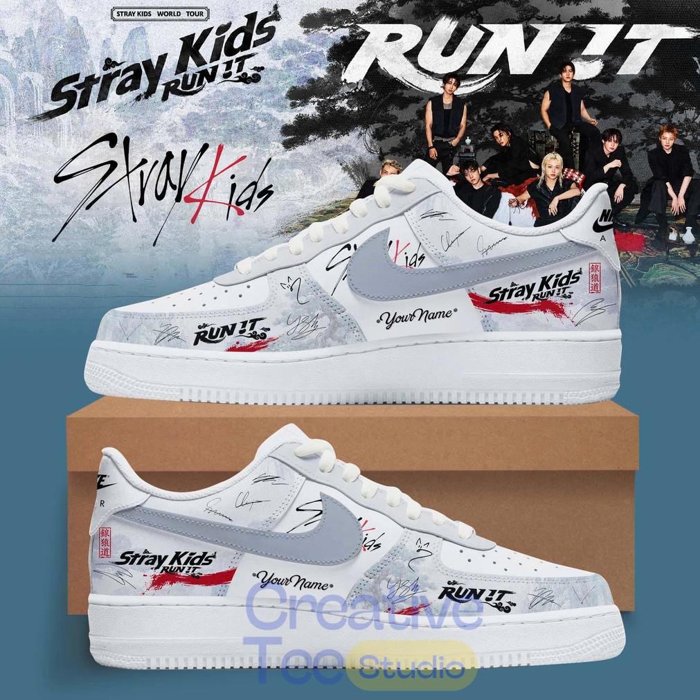 Stray Kids  Run It World Tour 2026 Custom AF1 Shoes Unisex T-shirt, Sweatshirt, Hoodie, Long Sleeve Tee - T-Shirt, Sweatshirt, Hoodie