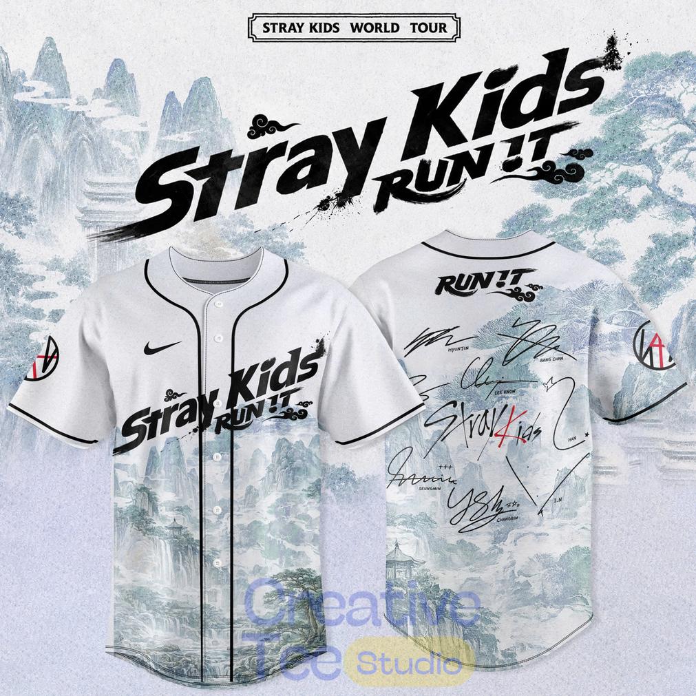 Stray Kids World Tour RUN IT 2026 Edition Baseball Jersey Unisex T-shirt, Sweatshirt, Hoodie, Long Sleeve Tee - T-Shirt, Sweatshirt, Hoodie
