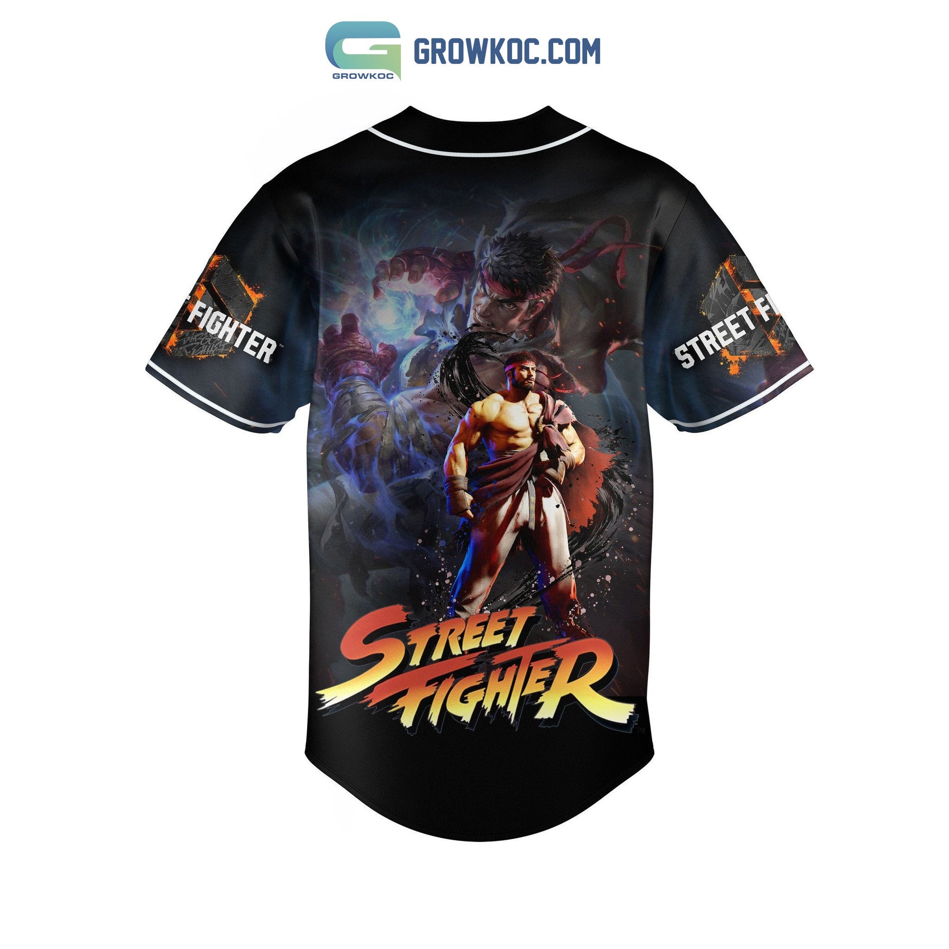 Street Fighter Capcom Nitendo Personalized Baseball Jersey Unisex T-shirt, Sweatshirt, Hoodie, Long Sleeve Tee - T-Shirt, Sweatshirt, Hoodie