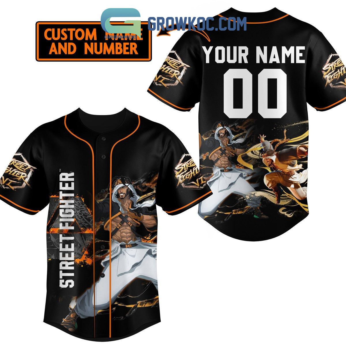 Street Fighter Personalized Baseball Jersey Unisex T-shirt, Sweatshirt, Hoodie, Long Sleeve Tee - T-Shirt, Sweatshirt, Hoodie
