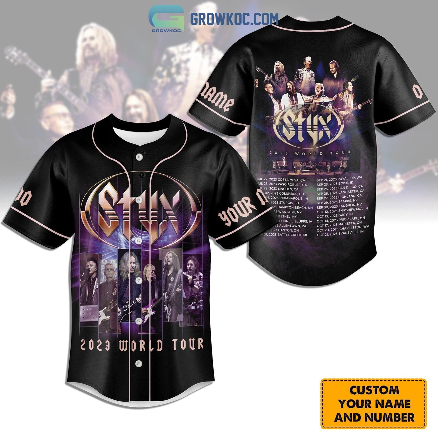 Stynx 2023 World Tour Personalized Baseball Jersey Unisex T-shirt, Sweatshirt, Hoodie, Long Sleeve Tee - T-Shirt, Sweatshirt, Hoodie