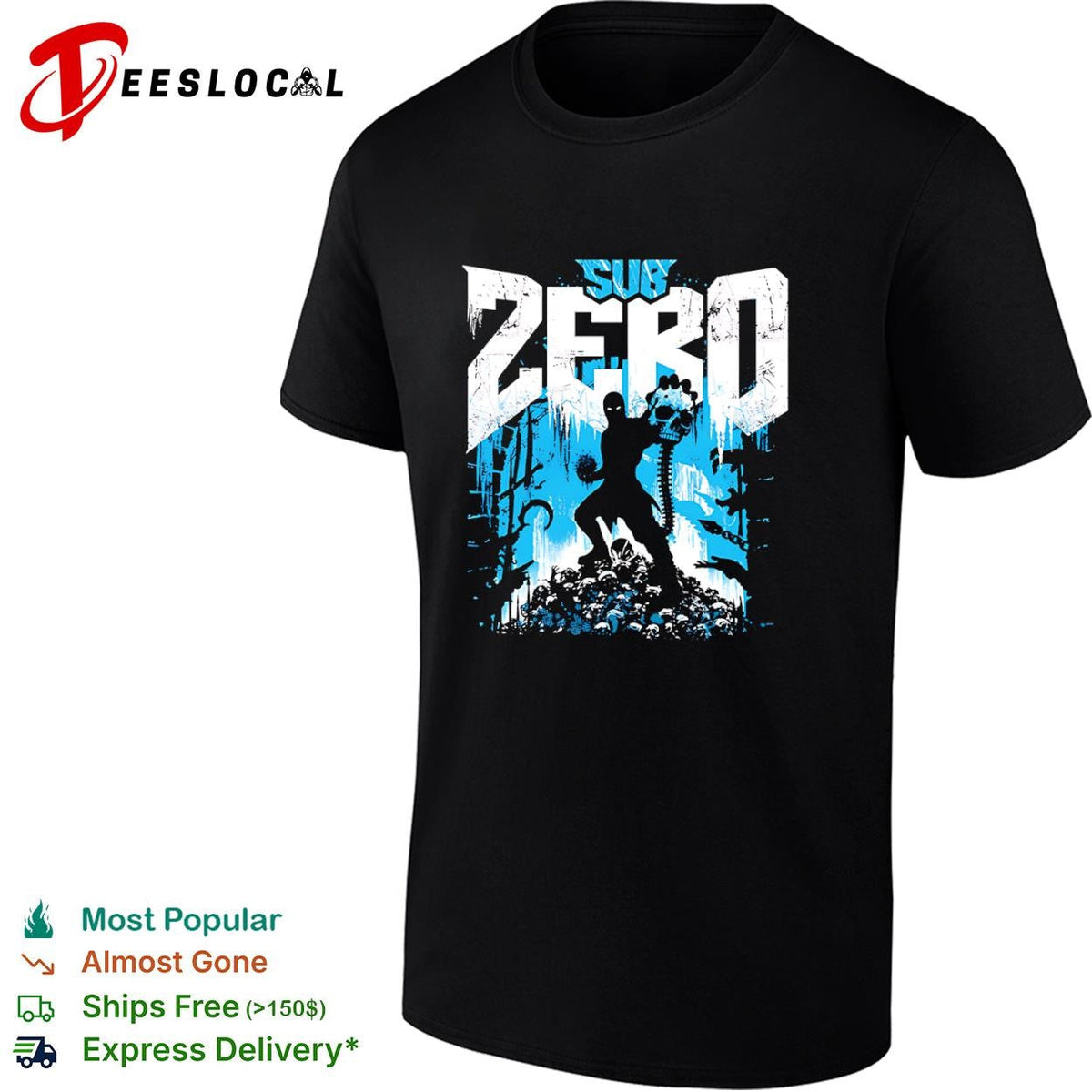 Sub-Zero from Mortal Kombat shirt Unisex T-shirt, Sweatshirt, Hoodie, Long Sleeve Tee - T-Shirt, Sweatshirt, Hoodie