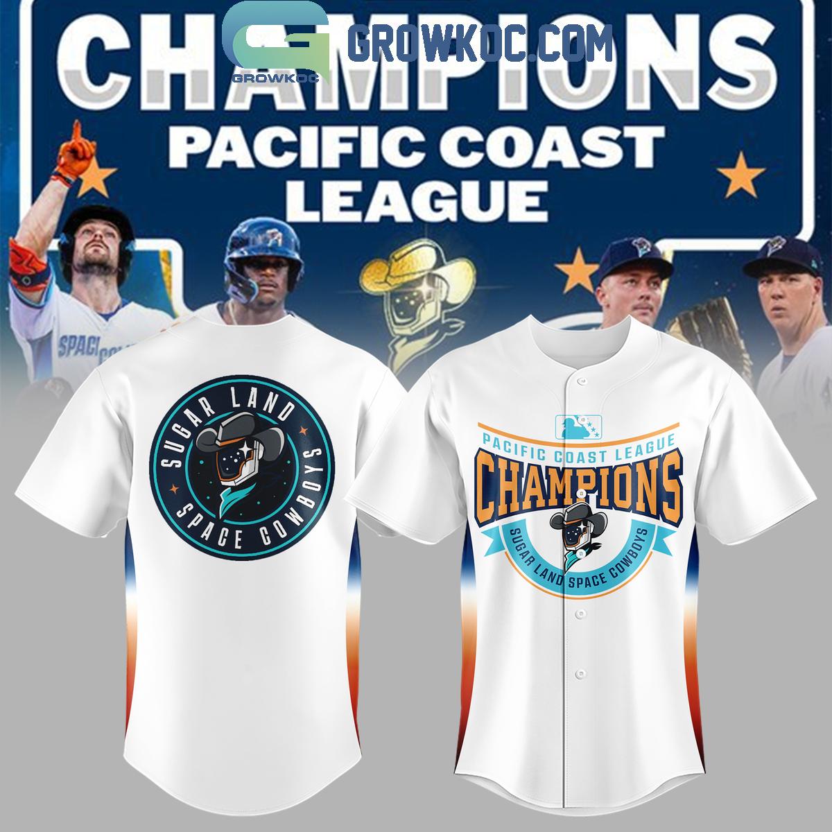 Sugar Land Space Cowboys 2024 Champions Pacific Coast Baseball Jersey Unisex T-shirt, Sweatshirt, Hoodie, Long Sleeve Tee - T-Shirt, Sweatshirt, Hoodie