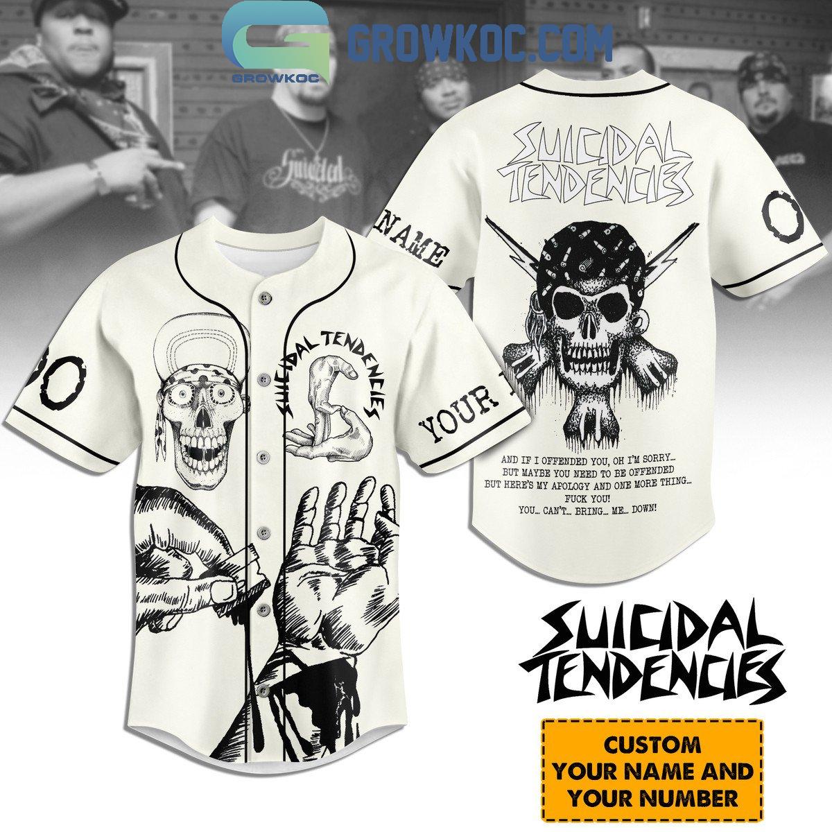 Suicidal Tendencies And If I Offended You Oh Im Sorry Personalized Baseball Jersey Unisex T-shirt, Sweatshirt, Hoodie, Long Sleeve Tee - T-Shirt, Sweatshirt, Hoodie