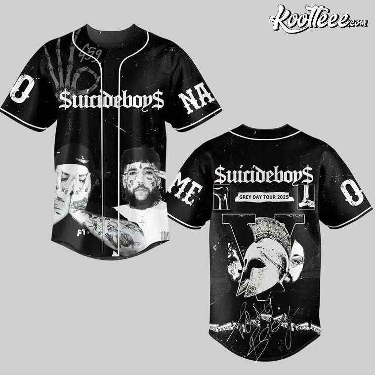 Suicideboys G59 Greyday Tour 2025 Personalized Baseball Jersey Unisex T-shirt, Sweatshirt, Hoodie, Long Sleeve Tee - T-Shirt, Sweatshirt, Hoodie