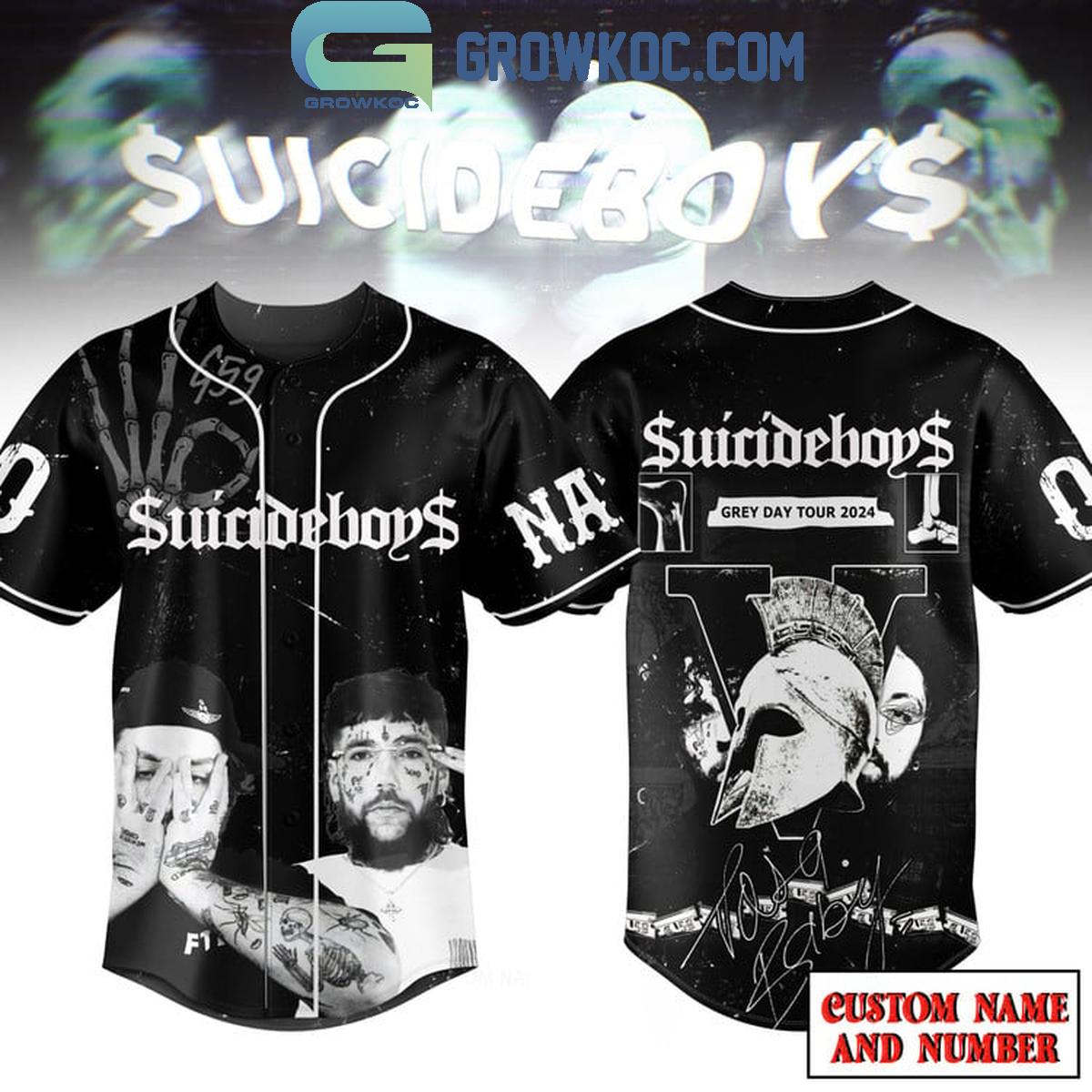 Suicideboys Grey Day Tour 2024 Dark Personalized Baseball Jersey Unisex T-shirt, Sweatshirt, Hoodie, Long Sleeve Tee - T-Shirt, Sweatshirt, Hoodie
